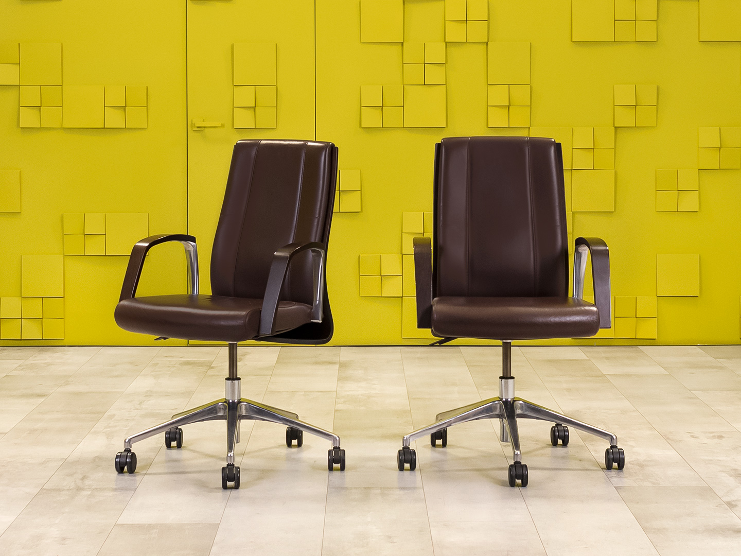 Офисное кресло руководителя на колесах Verona Arte's Кожа Коричневый Италия_КРКК1-231224