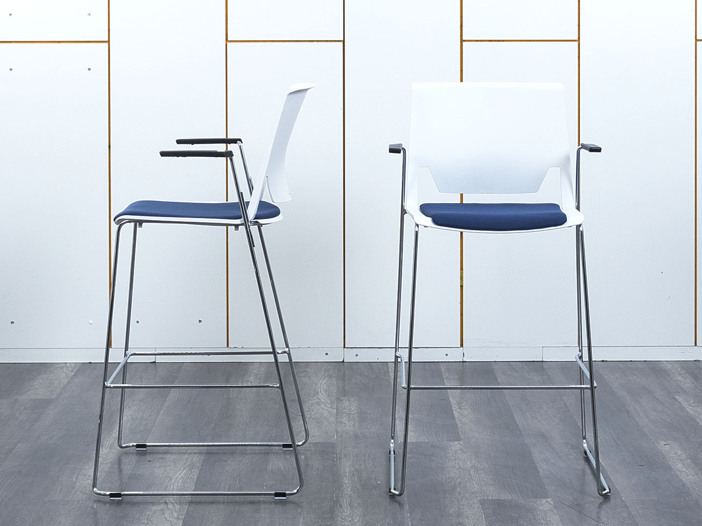 Барный стул Haworth Ткань Синий   (УДТН-20063)