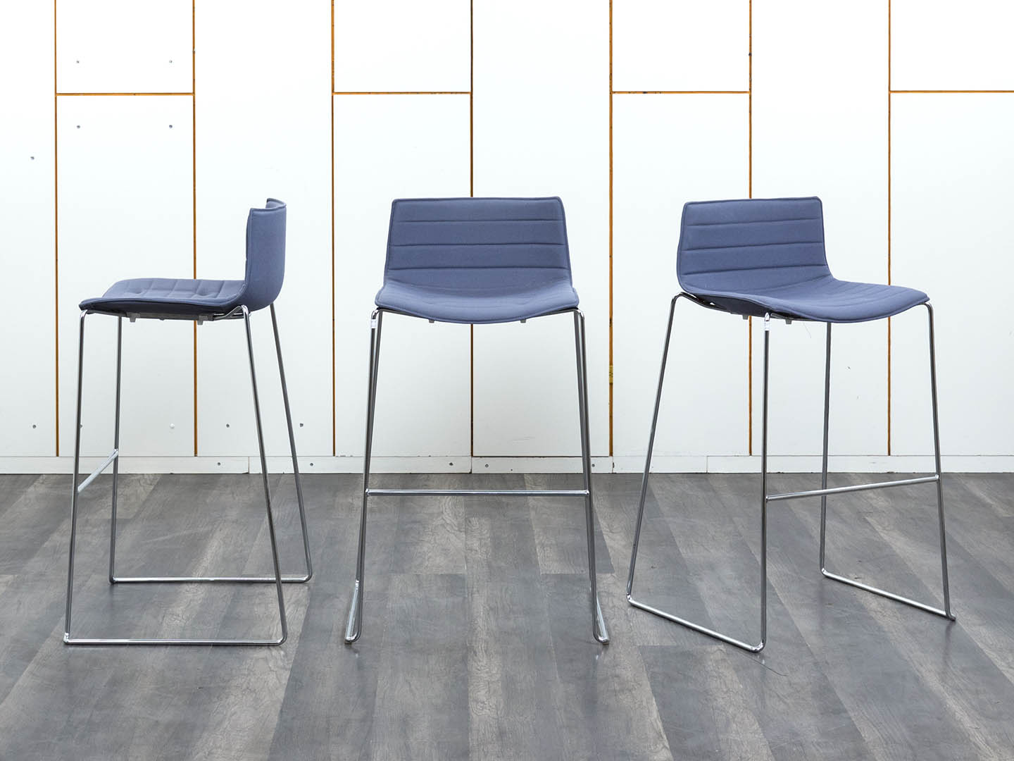 Барный стул Arper  Ткань Синий   (УНТН-01023)