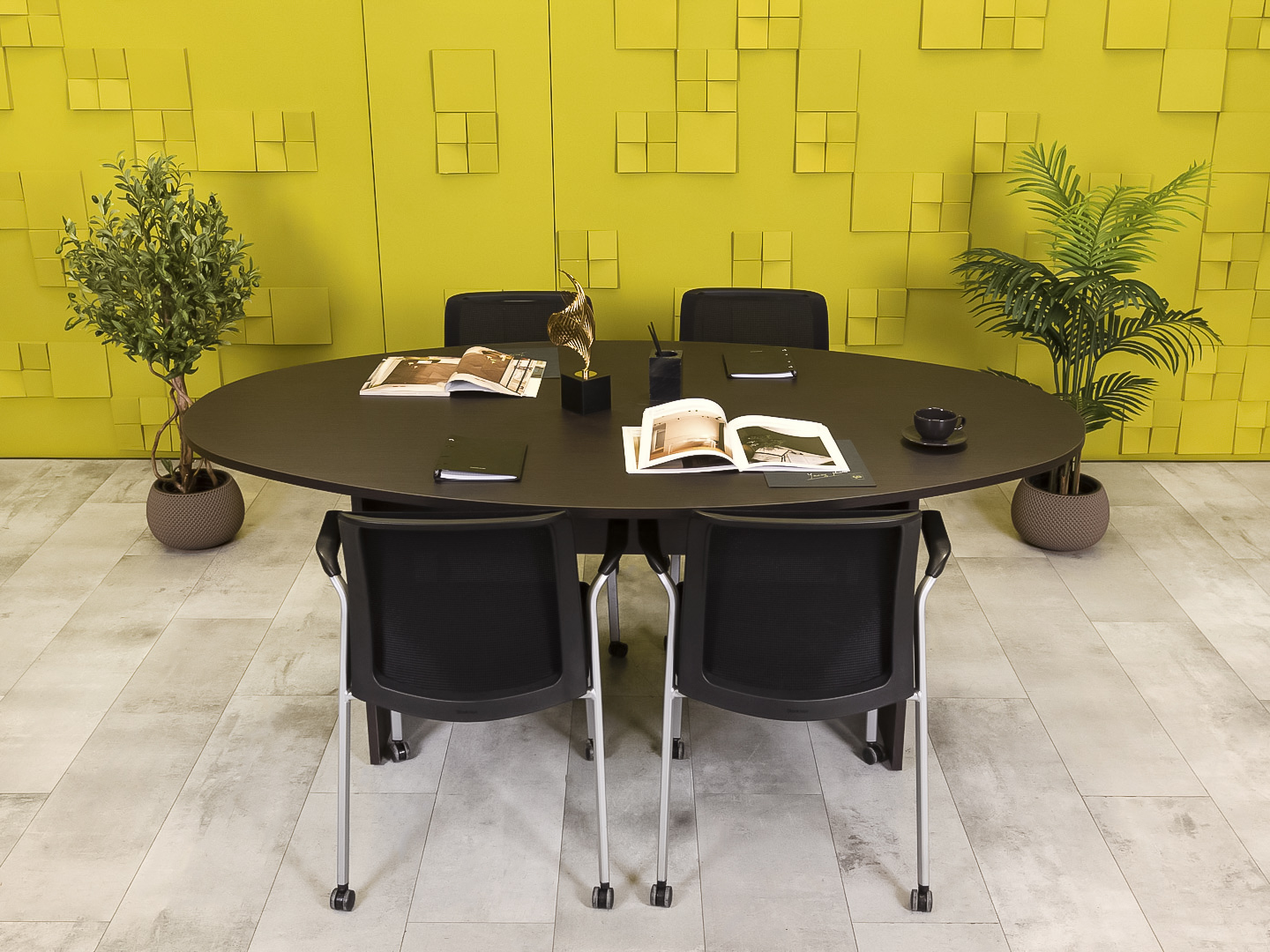 Офисный стол для переговоров ЛДСП Венге  СГОЕ-29016