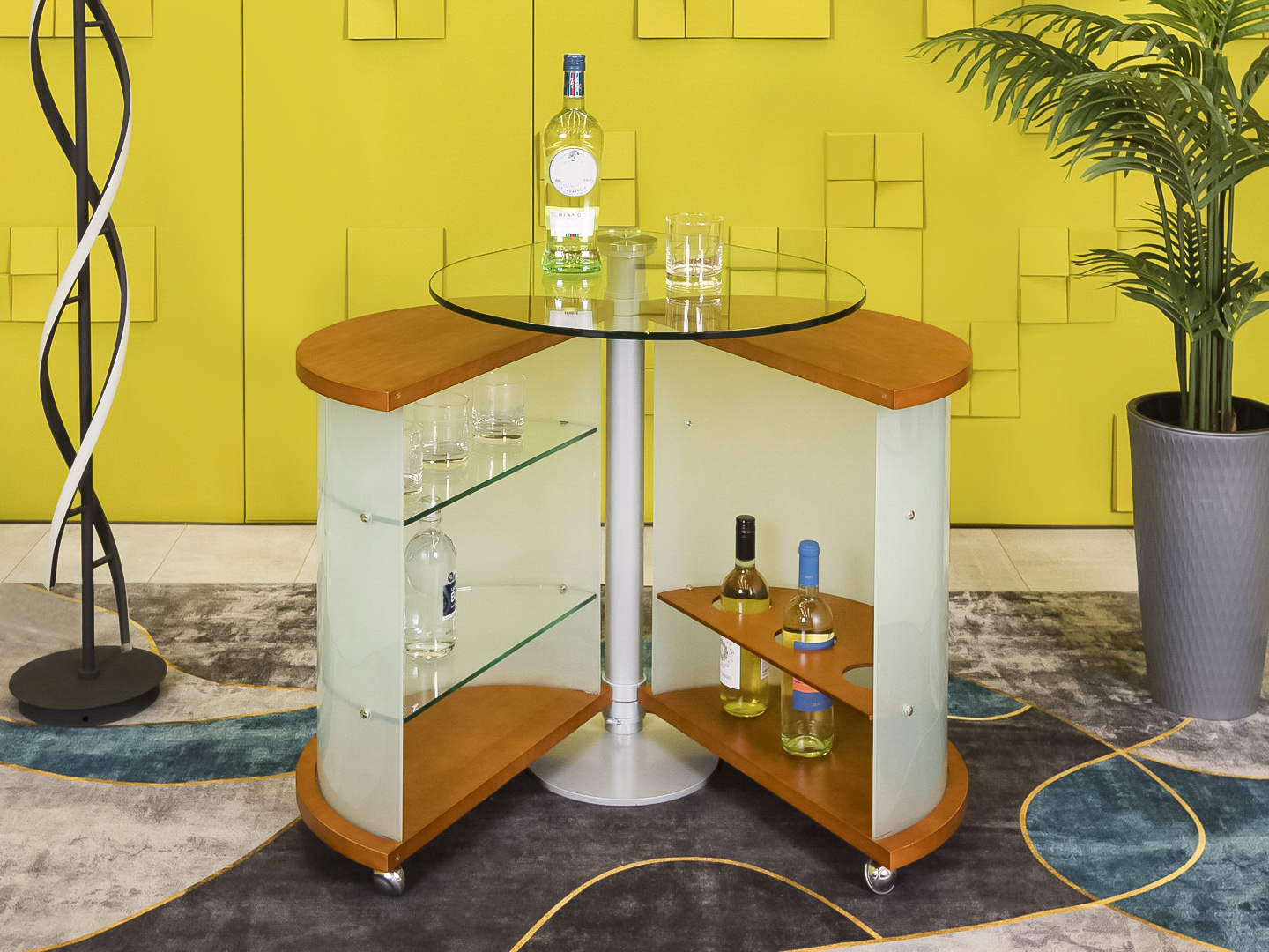 Журнальный столик Стекло Орех  СЖКС-25046