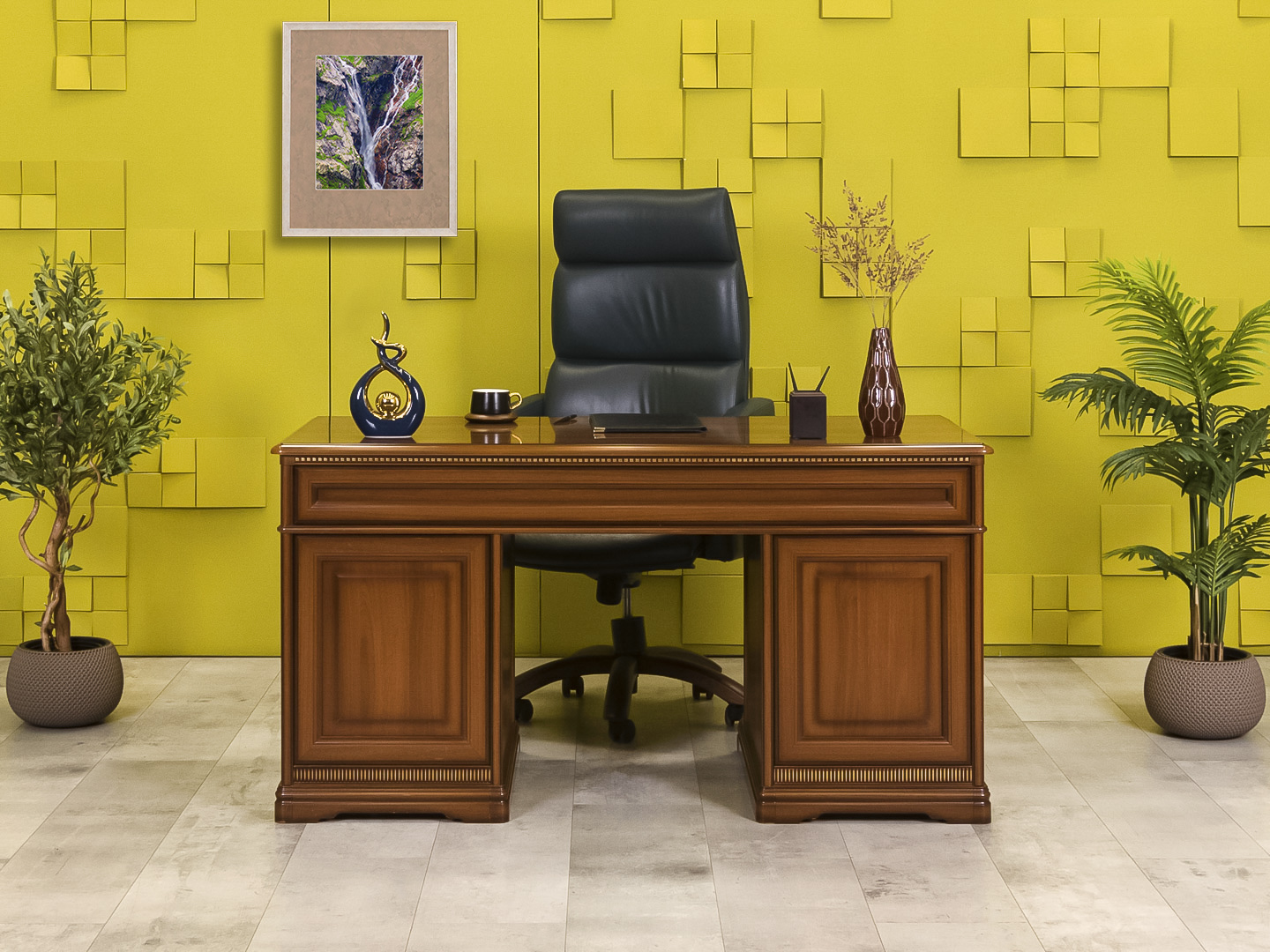 Стол для руководителя  Joconda Miassmobili ЛДСП Орех Россия  СРПХ-08046