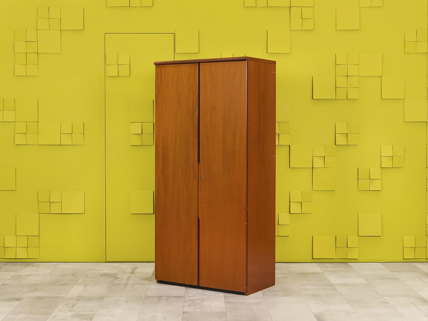 Шкаф для одежды Flute ORA 800x470x1700 Закрытый Шпон Орех Италия_ШГ2ДХ-170524