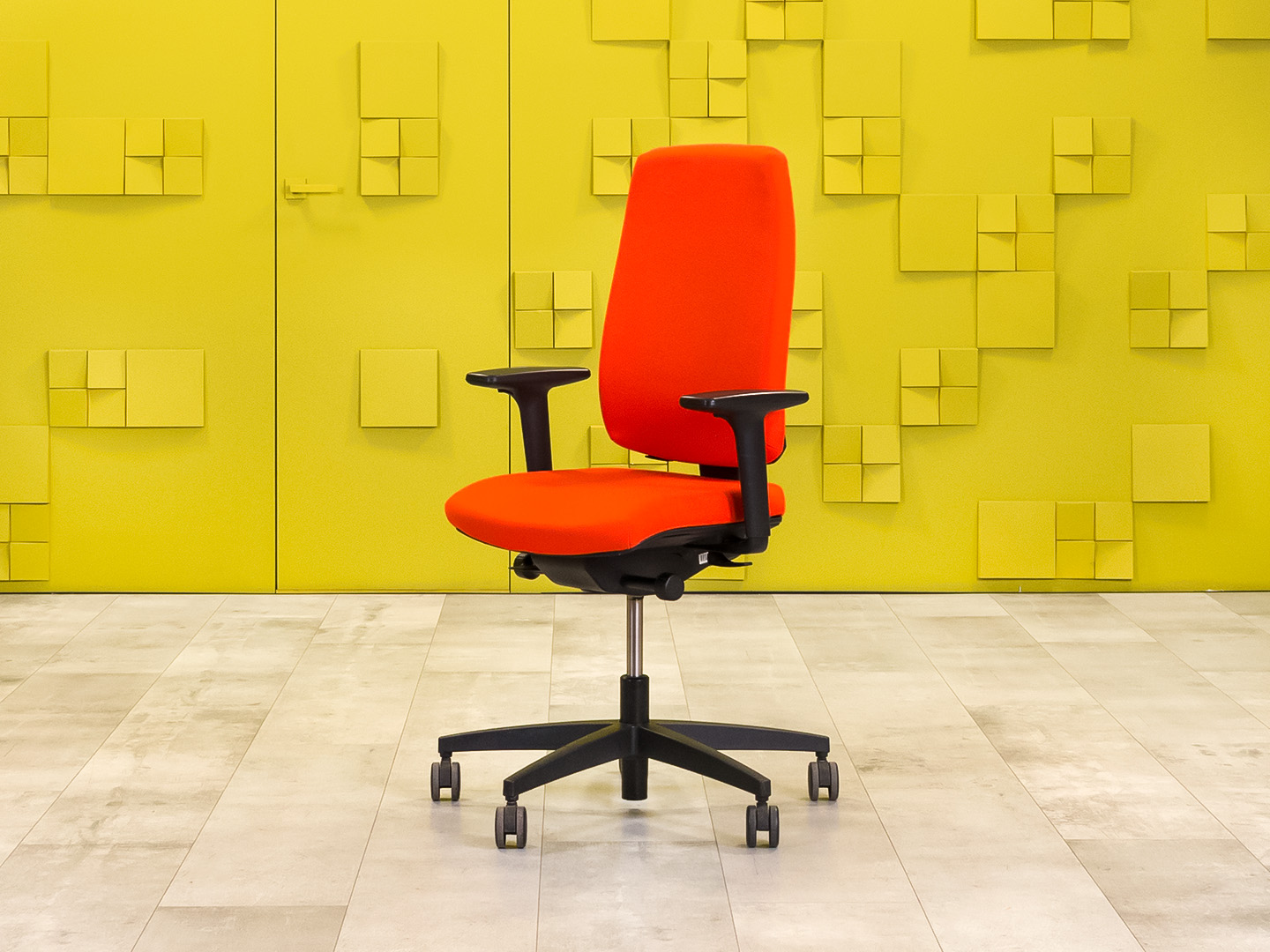 Офисное кресло для персонала на колесах ORGSPACE Ткань Оранжевый Импорт_КПТО-260923