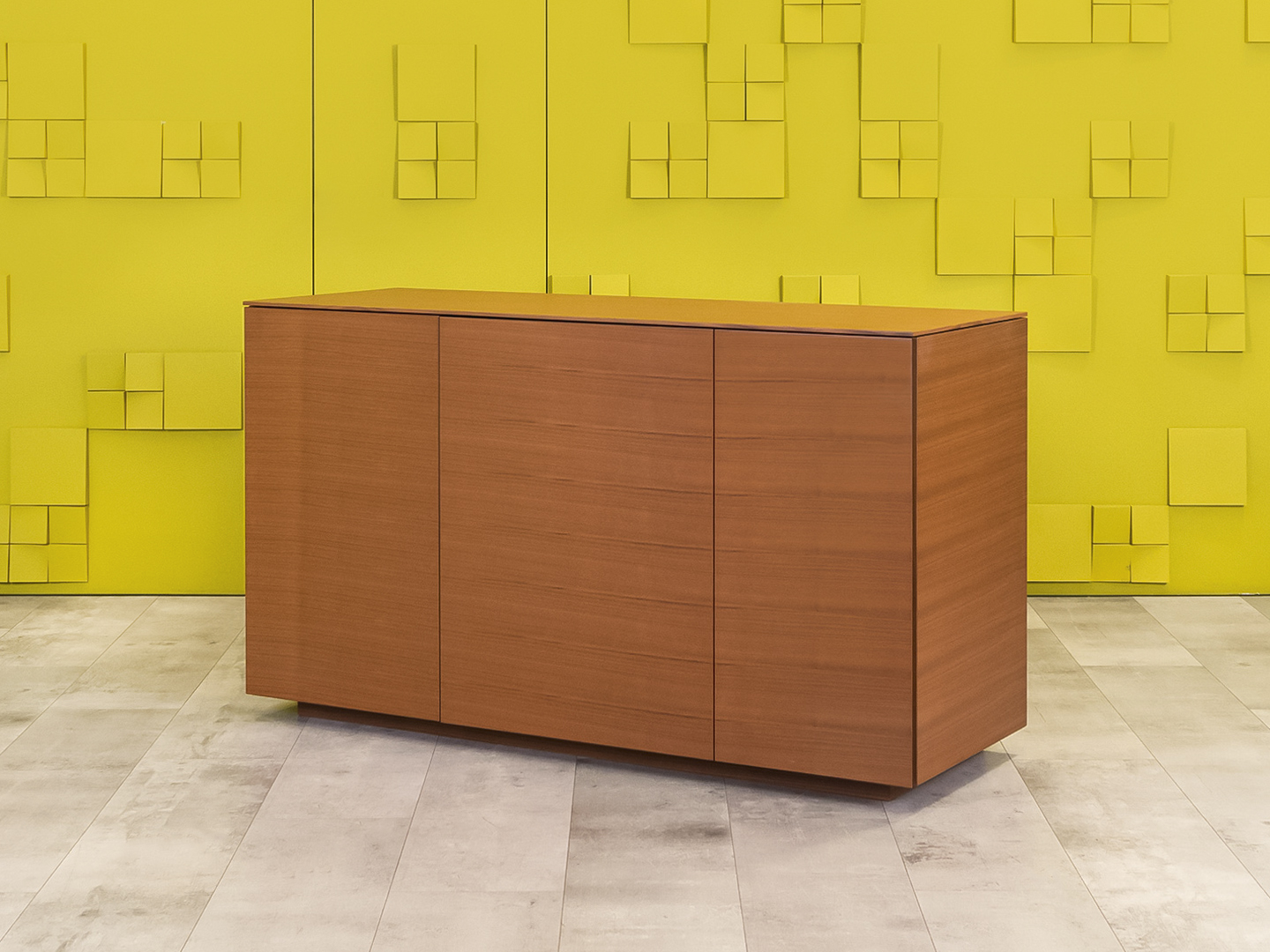 Шкаф для документов офисный BENE 1500x550x860 Закрытый ДСП Орех Австрия_ШД3ДХ-030523