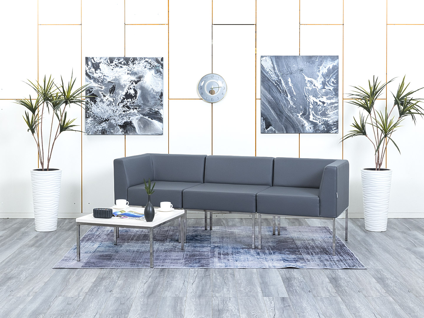 Офисный диван toForm Экокожа Серый   (ДНКС1-18123)