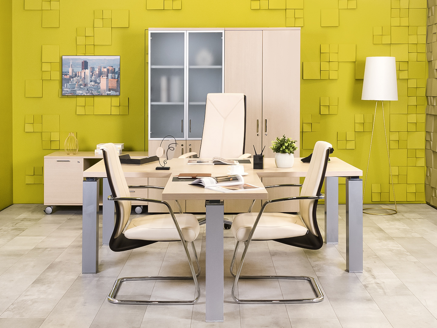 Кабинет руководителя TAO ЛДСП Зебрано Италия_КРЗ2-270624