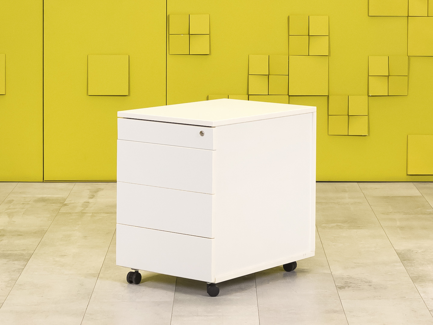 Офисная тумба выкатная  ЛДСП Белый Импорт  ТВ4ЯБ-12026