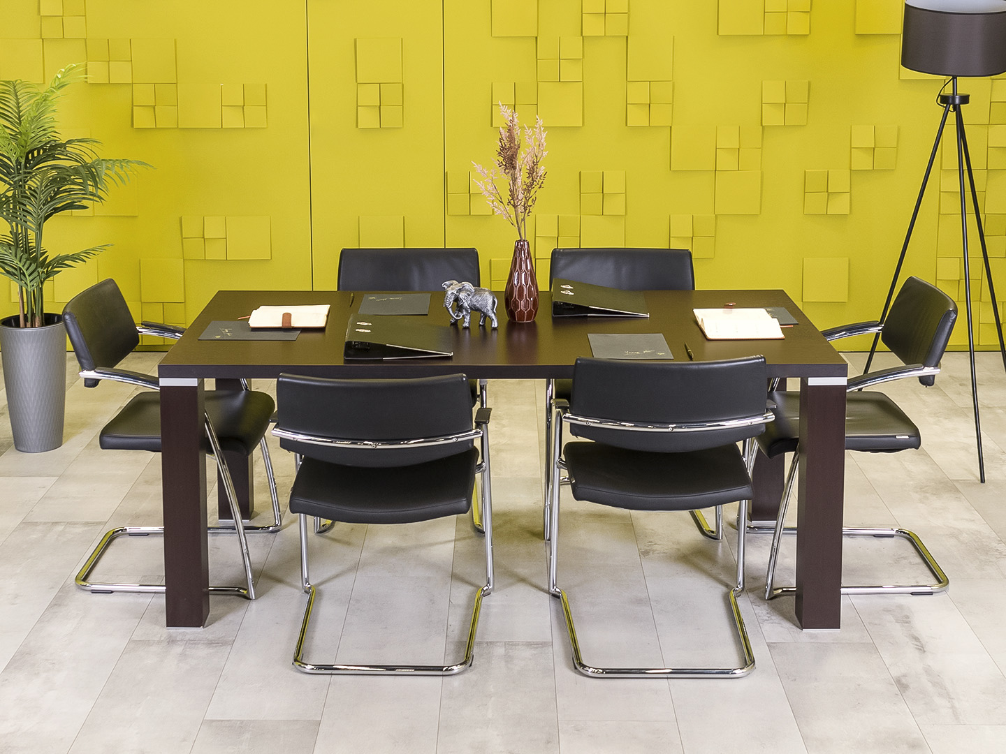 Офисный стол для переговоров 1800x900x730 Шпон Венге Импорт_СГПЕ-231223