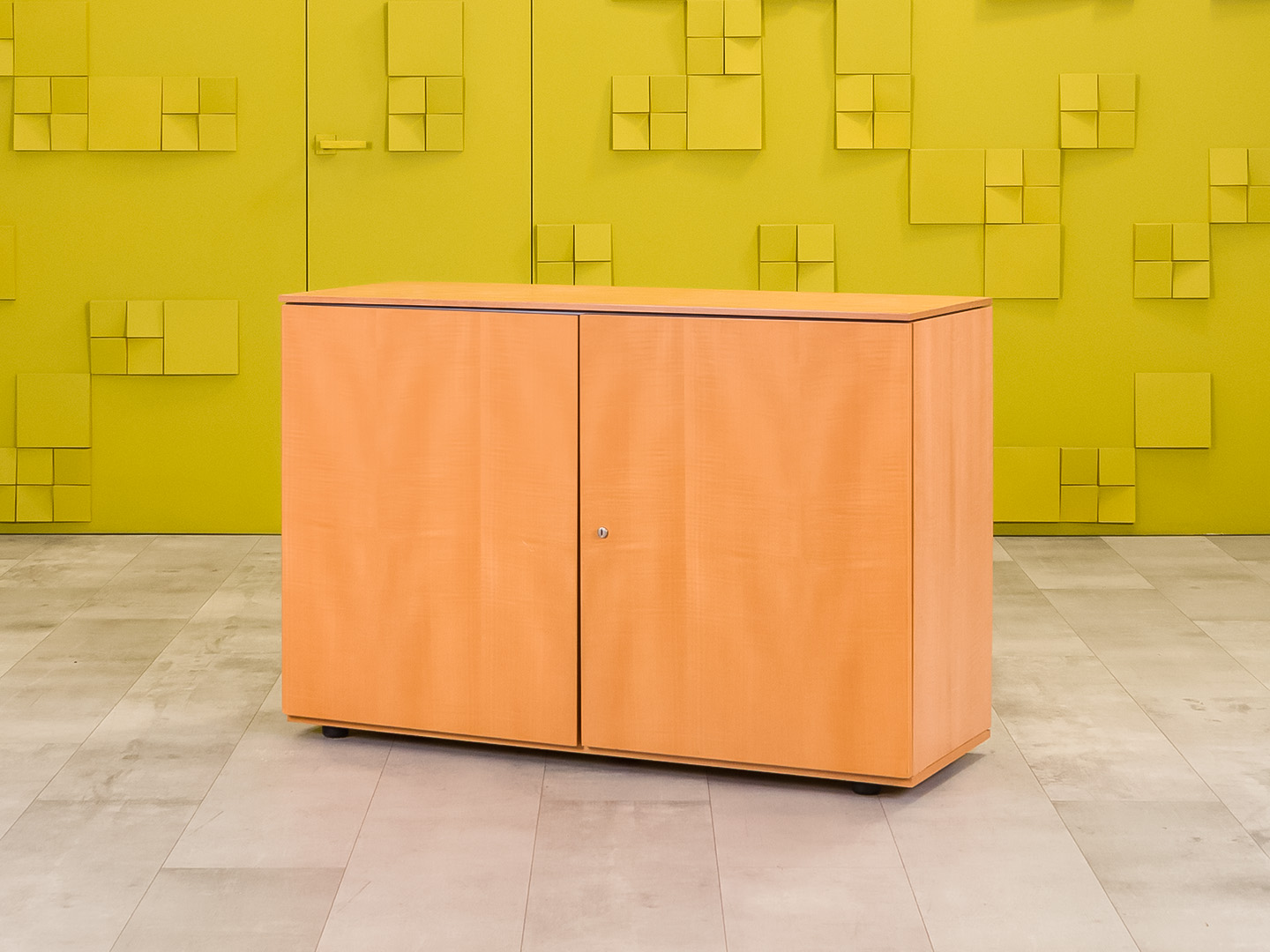 Офисная тумба для оргтехники BENE 1200x450x830 ЛДСП Ольха Распашные дверки Австрия_ТО2ДЛ3-050923