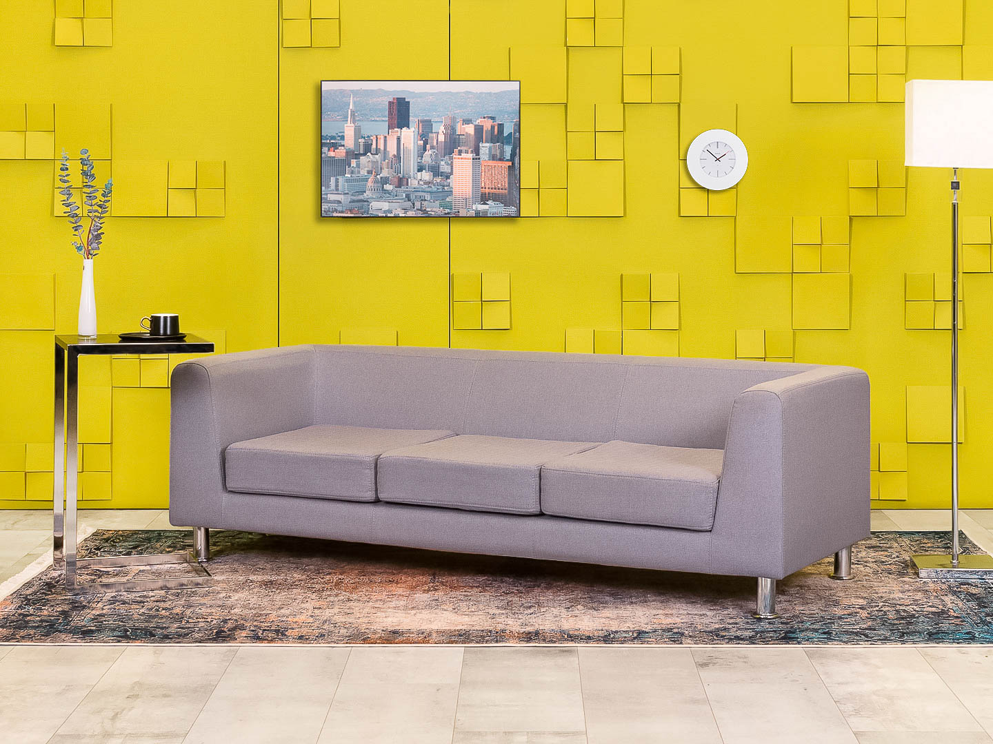 Офисный диван  Ткань Серый   ДНТС-21045