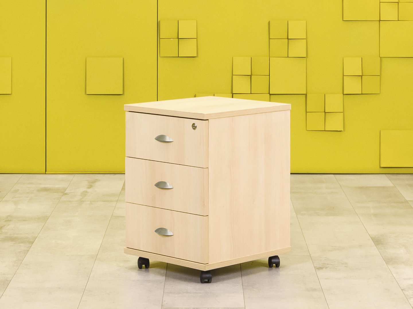 Офисная тумба выкатная ЛДСП Клен  ТВ3ЯВ1-10046