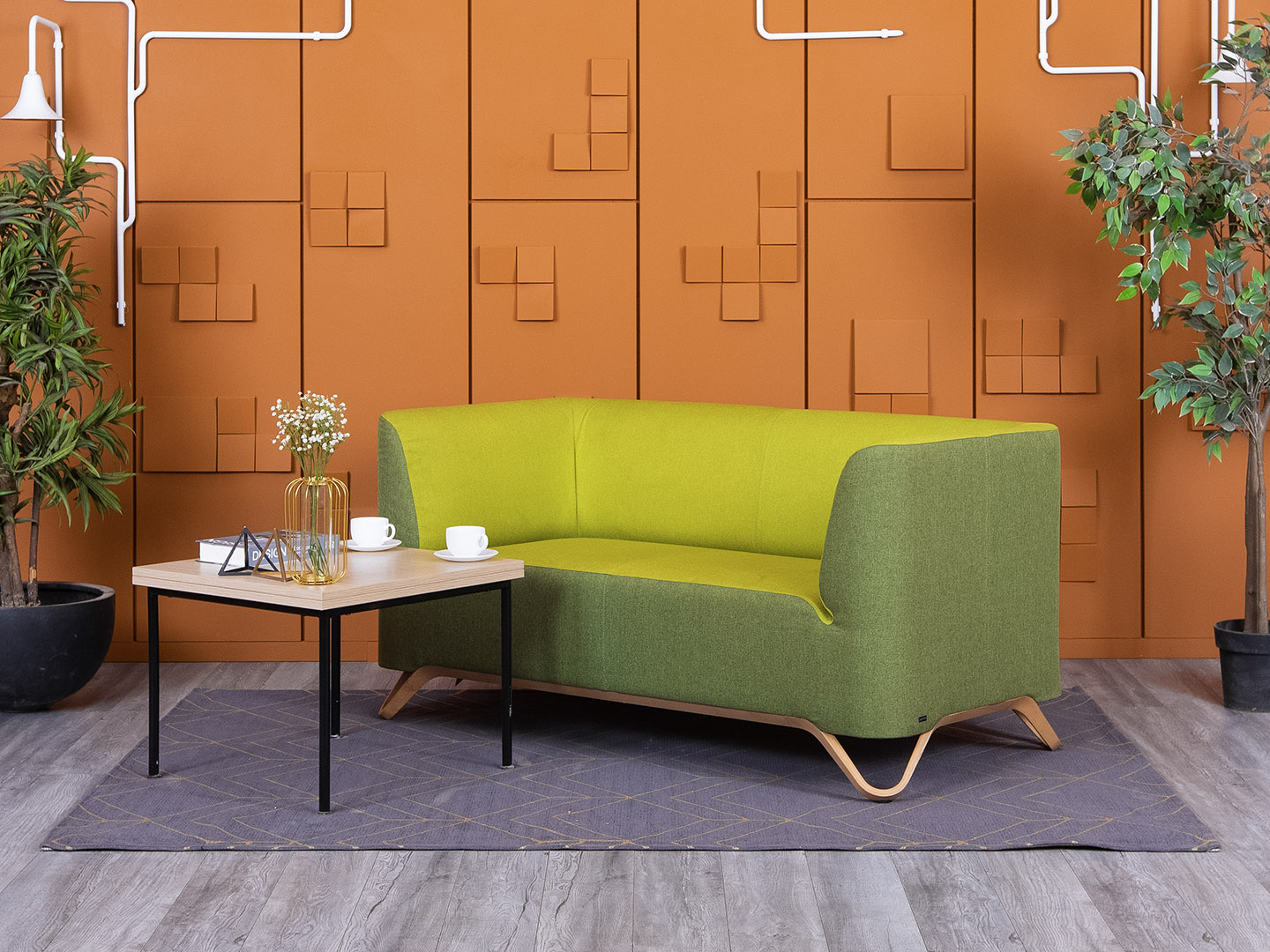 Офисный диван Profim Ткань Зеленый Softbox 21  (ДНТЗ-06035)