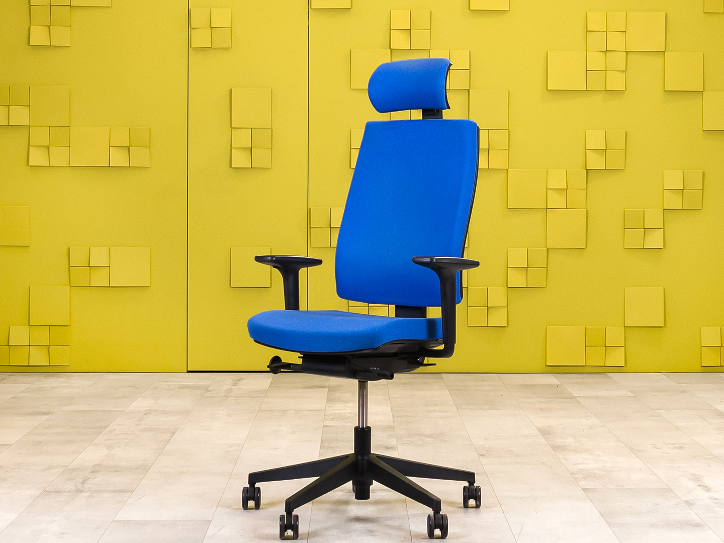 Офисное кресло руководителя на колесах ORGSPACE Ткань Синий Импорт_КРТН-201123