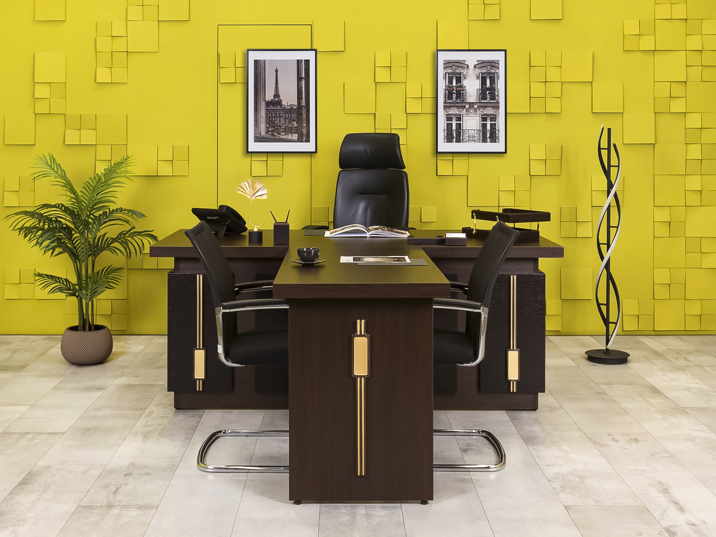 Стол для руководителя  ЛДСП Венге  СРУЕ-29016