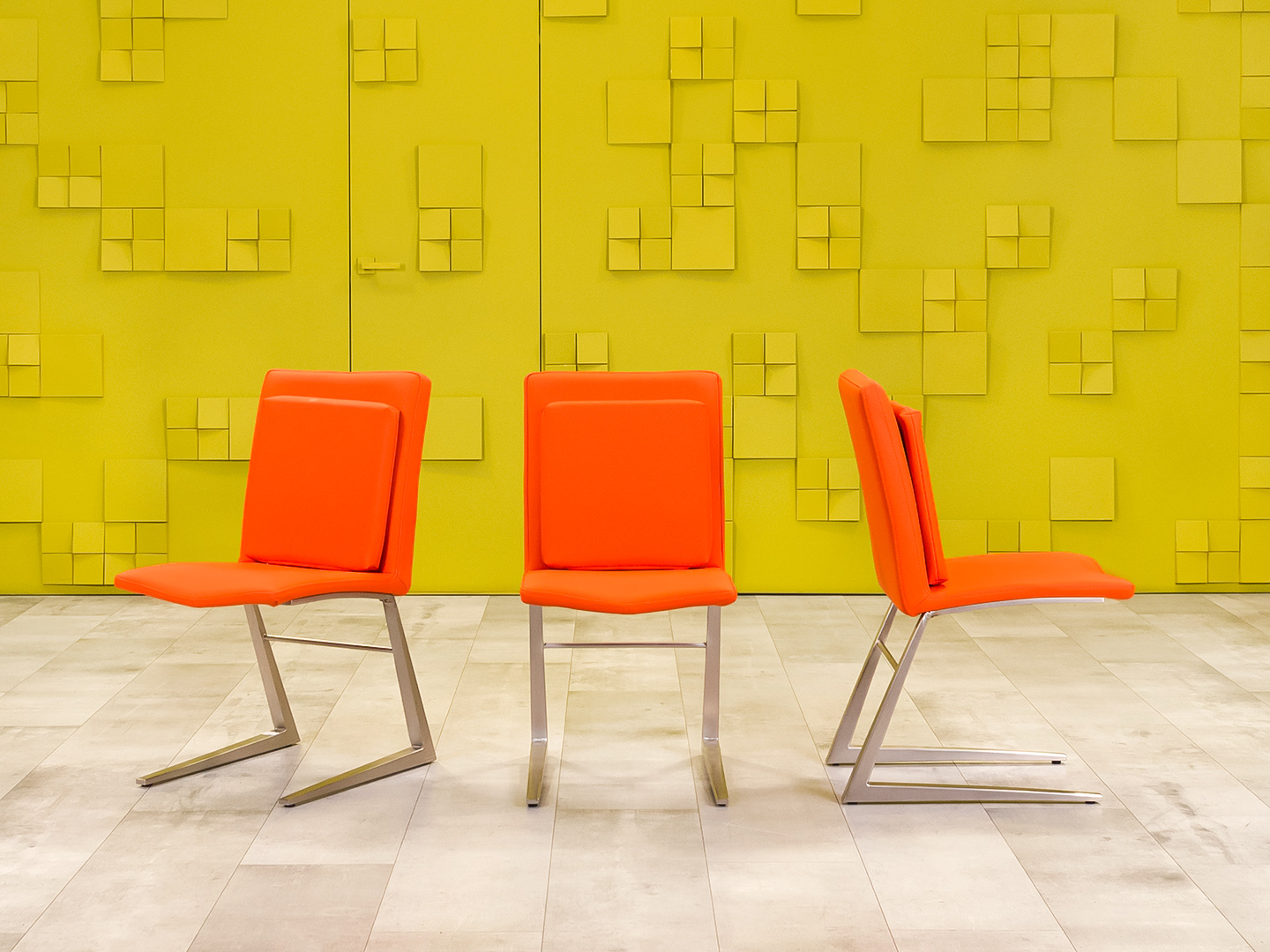 Конференц кресло для переговорной BoConcept Экокожа Оранжевый Дания  УНКО-081024