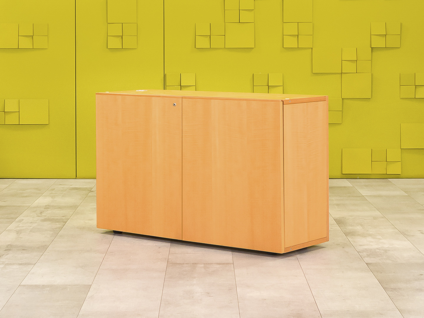 Офисная тумба для оргтехники BENE 1200x450x830 ЛДСП Ольха Распашные дверки Австрия_ТО2ДЛ-290824