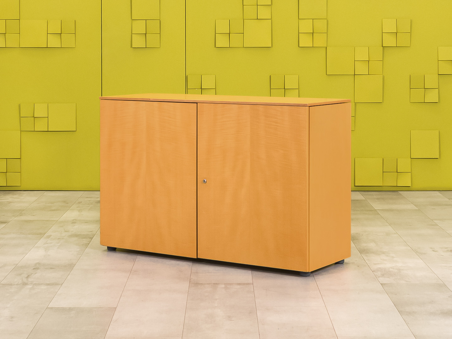 Офисная тумба для оргтехники BENE 1200x450x830 ЛДСП Ольха Распашные дверки Австрия_ТО2ДЛ2-050923