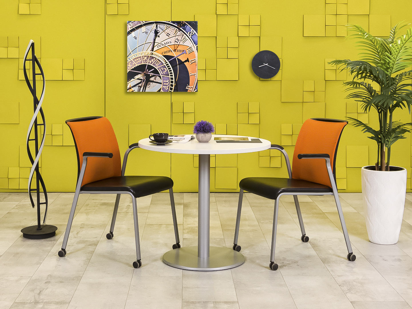 Обеденный стол Steelcase ЛДСП Белый Франция  СГОБ-04026