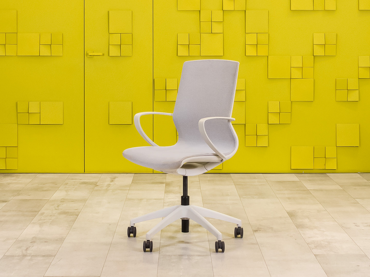 Офисное кресло для персонала на колесах MARICS W Profoffice Ткань Серый Италия_КПТС-300524