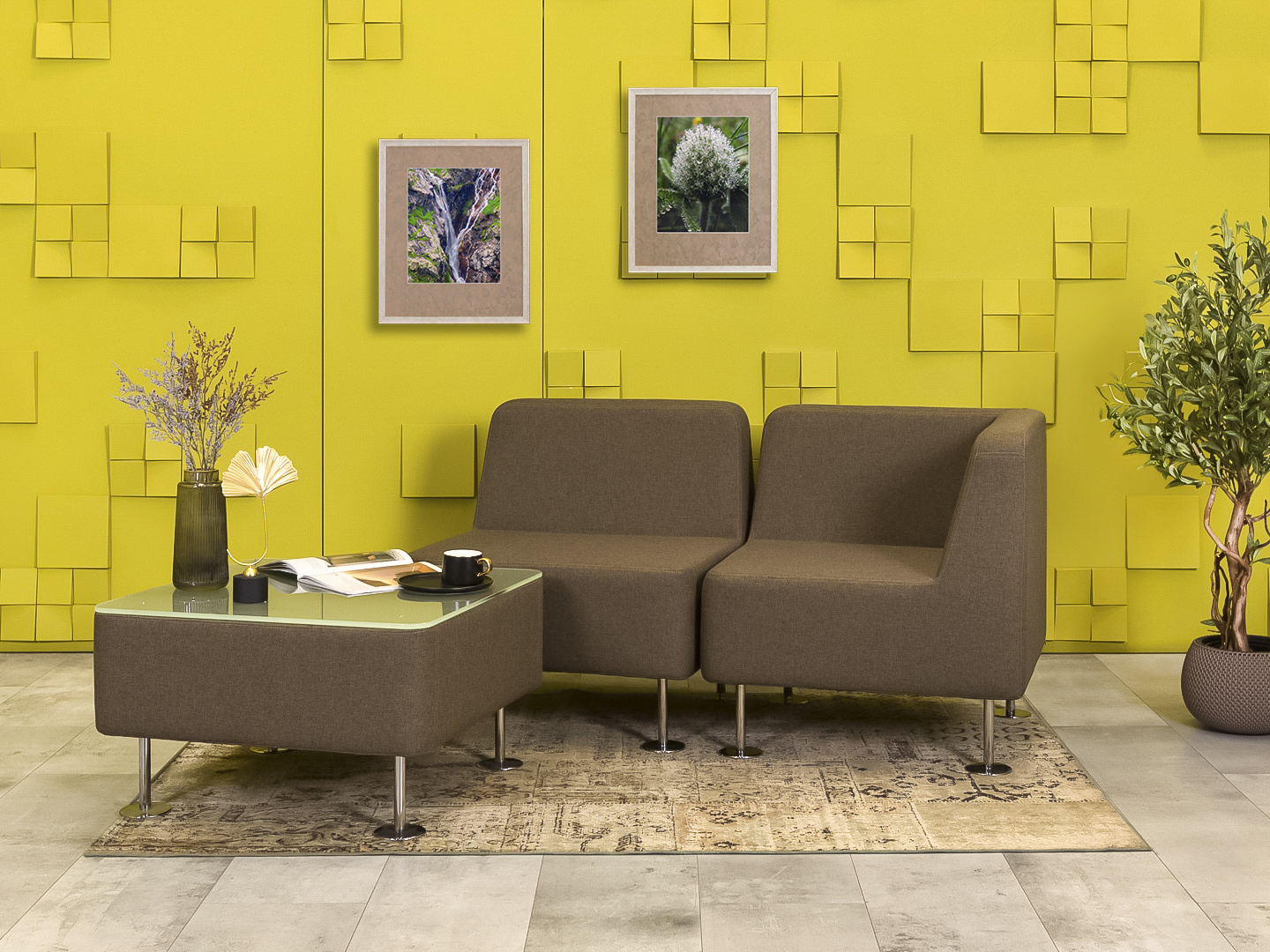 Модульный диван Profim Ткань Коричневый Польша  ДНТКК-31016