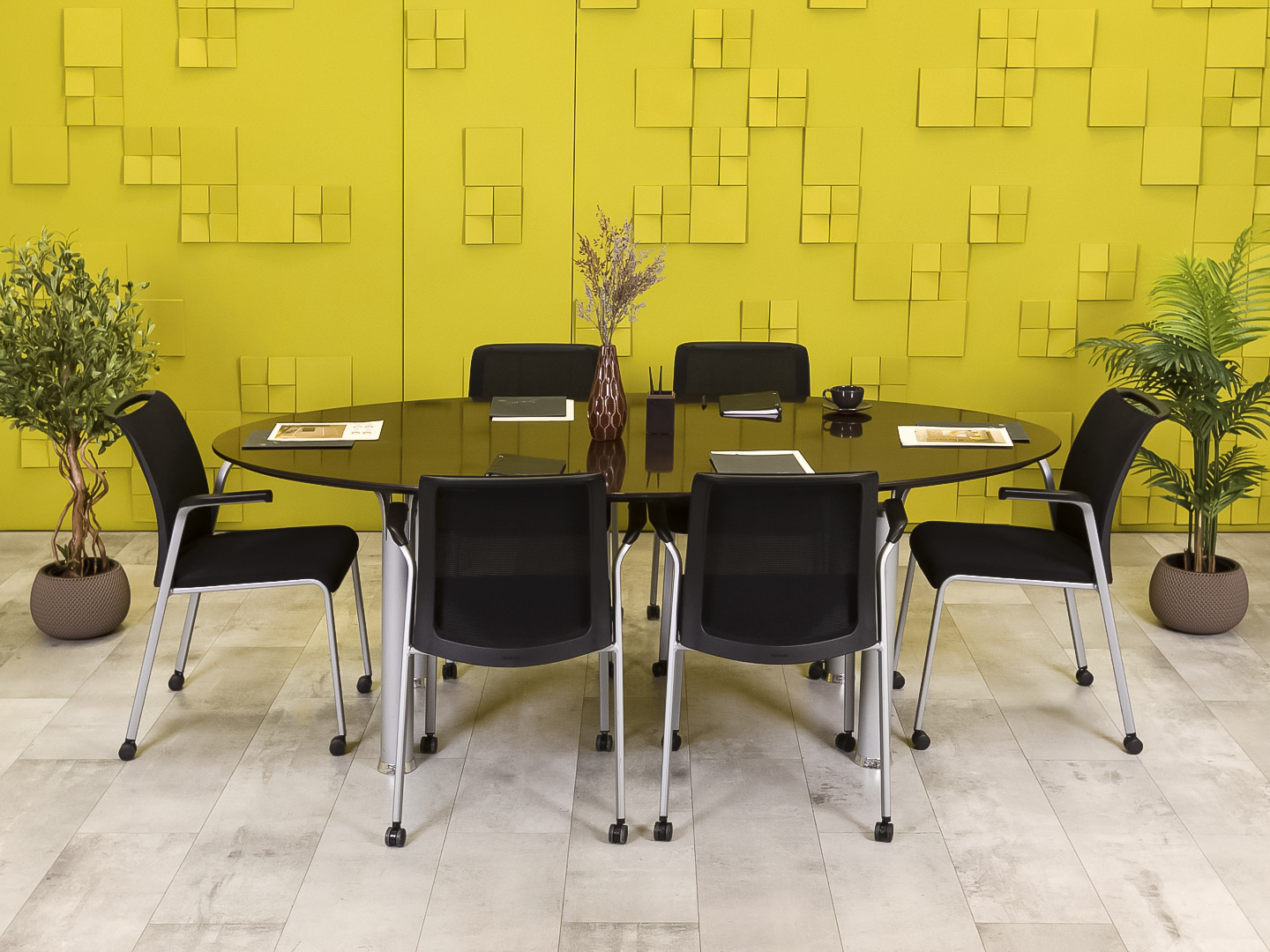 Офисный стол для переговоров ЛДСП Венге  СГОЕ-26016