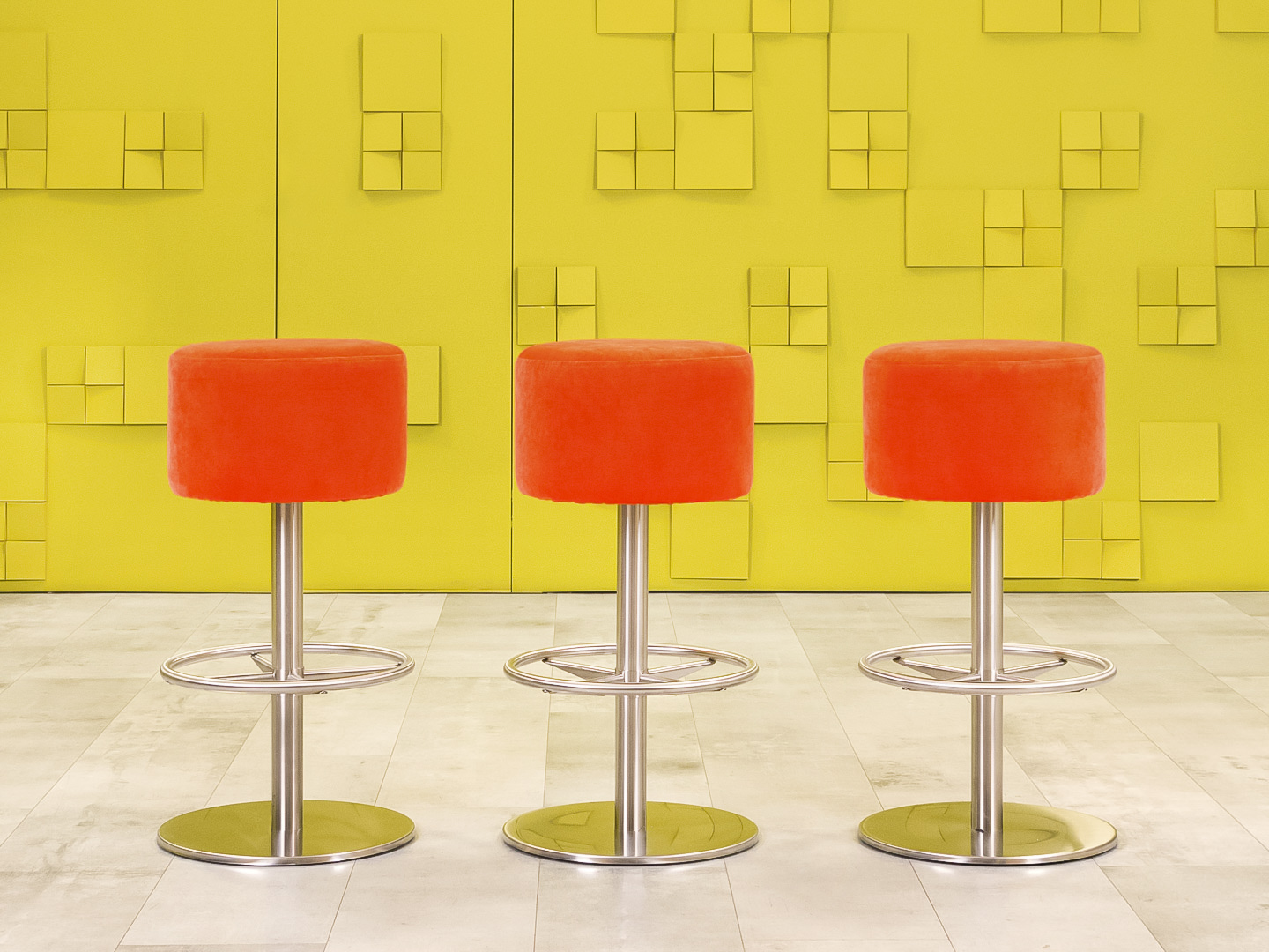 Барный стул  ARTU Ткань Оранжевый Россия  УНТО-21025