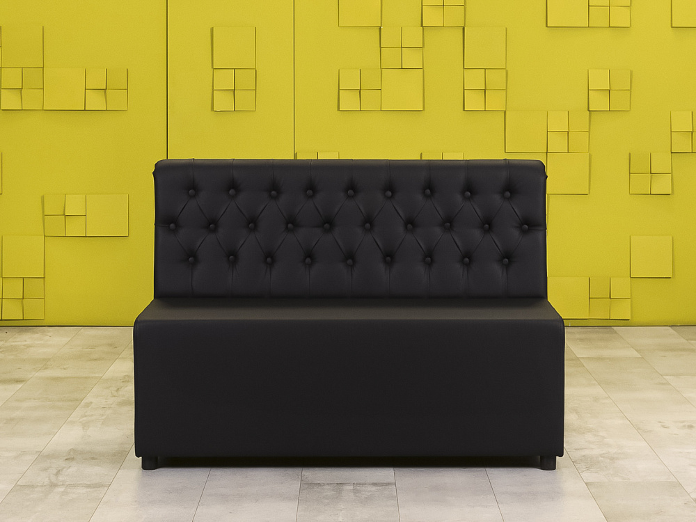 Офисный диван Кожзам Чёрный Россия  ДНКЧ-20016