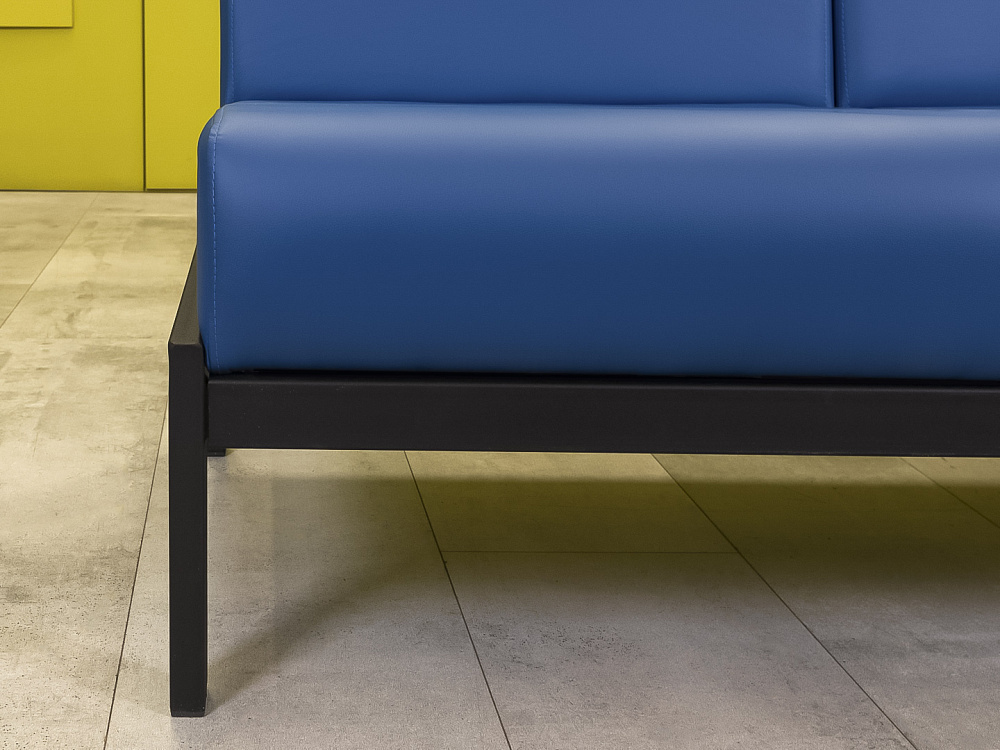 Офисный диван Сандра Кожзам Синий Россия  ДНКН-27046