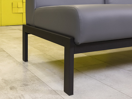 Офисный диван Лофт Сандра Кожзам Серый Россия  ДНКС-18036