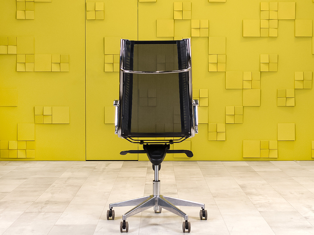 Офисное кресло руководителя на колесах ICE Executive Sitland Сетка Чёрный Италия_КРТЧ-131123