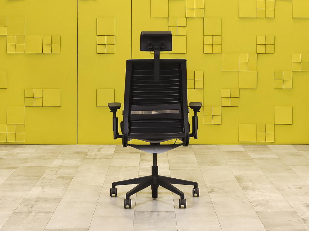 Офисное кресло руководителя на колесах Steelcase Ткань Чёрный Германия  КРТЧ-08076