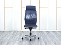 Офисное кресло руководителя   Кожа Синий   (КРКН-15044)
