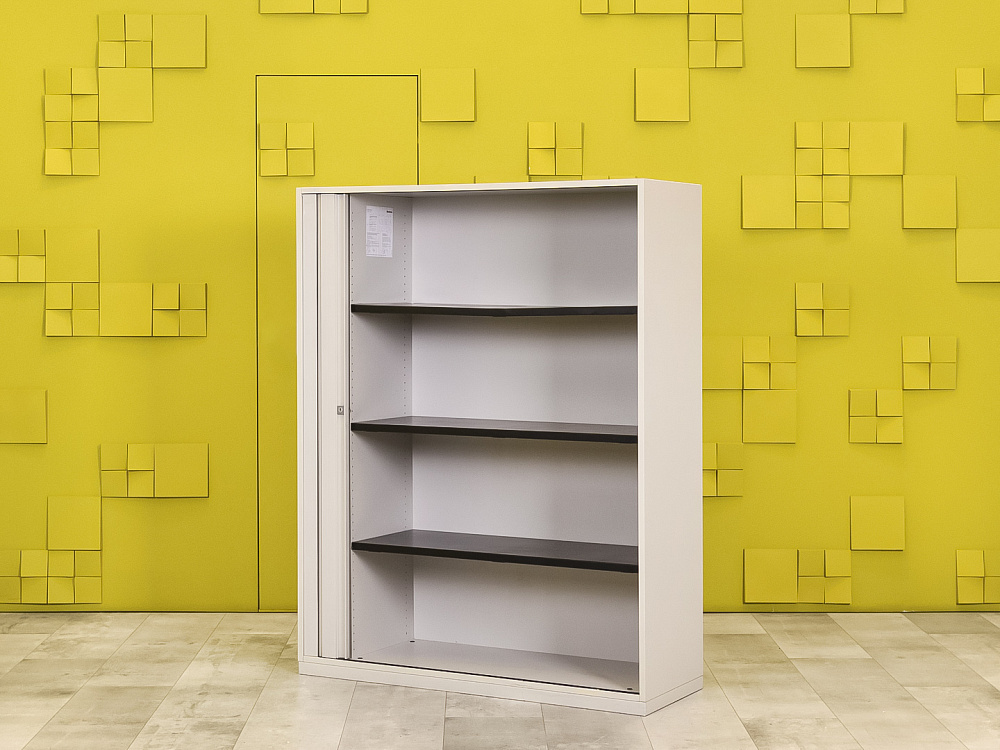 Шкаф для документов офисный  Steelcase ЛДСП Серый Франция  ШД1ДС1-27046