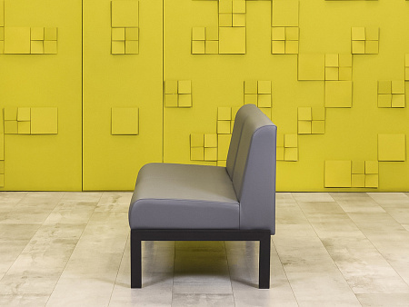 Офисный диван Лофт Сандра Кожзам Серый Россия  ДНКС-18036