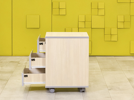 Офисная тумба выкатная ЛДСП Клен  ТВ3ЯВ-05125