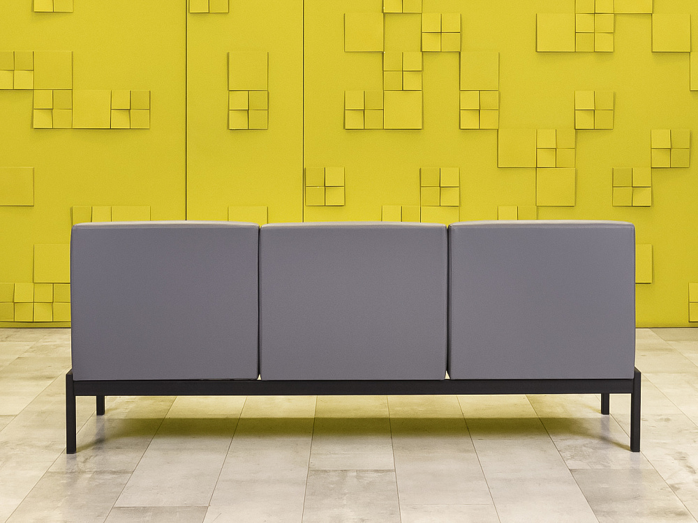 Офисный диван Сандра Кожзам Серый Россия  ДНКС-27046