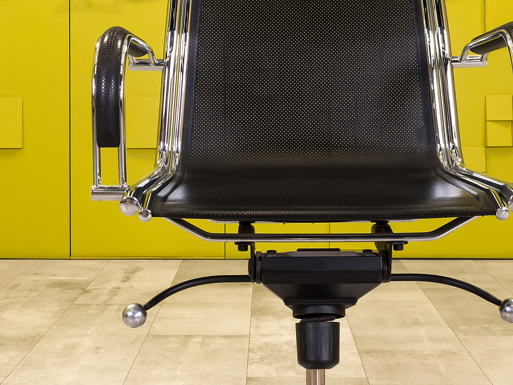 Офисное кресло руководителя на колесах Sitland Экокожа Чёрный Италия_КРКЧ-120924