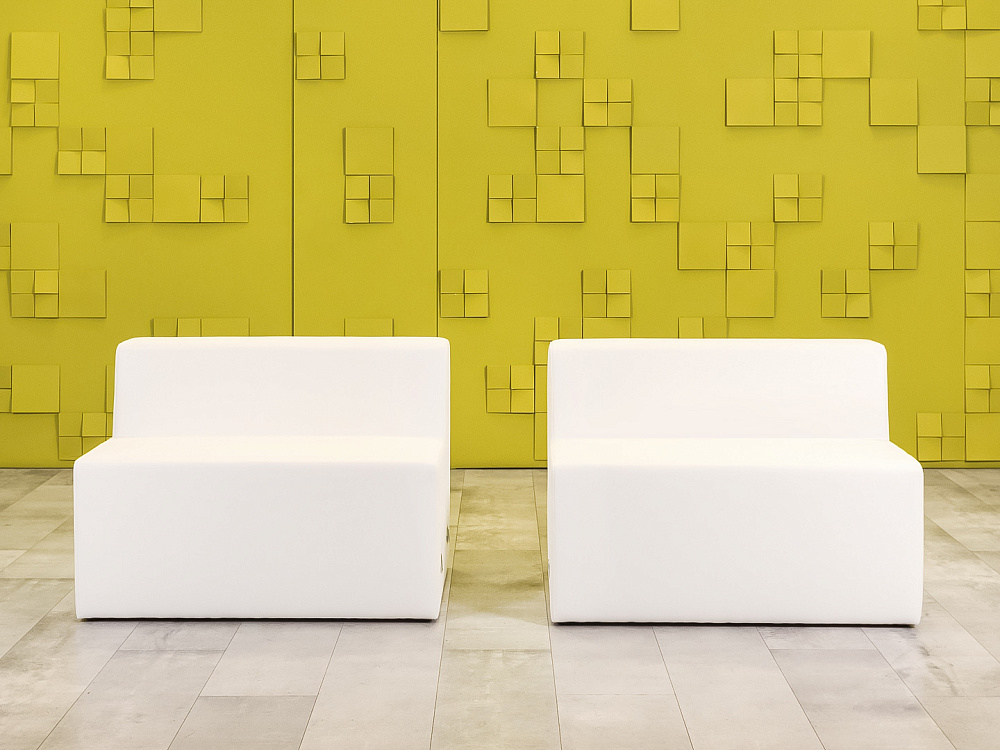 Офисный диван Кожзам Белый Россия  ДНКБ-20016