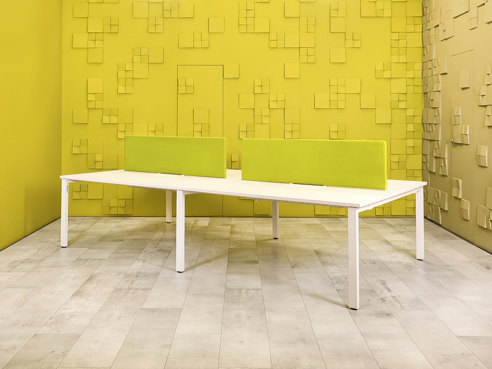 Комплект офисной мебели стол с тумбой  Vitra ЛДСП Белый Швейцария  ГКБ3-04026