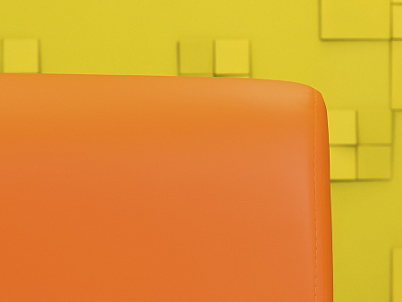 Офисный диван Лофт Сандра Кожзам Оранжевый Россия  ДНКО-18036