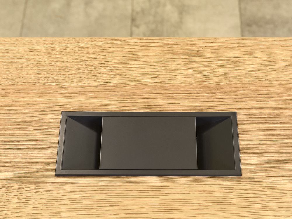 Офисный стол прямой ЛДСП Зебрано  СППЗ1-26016