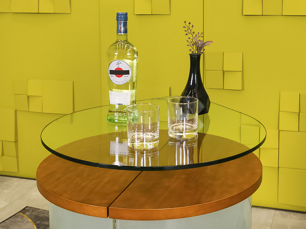 Журнальный столик Стекло Орех  СЖКС-25046