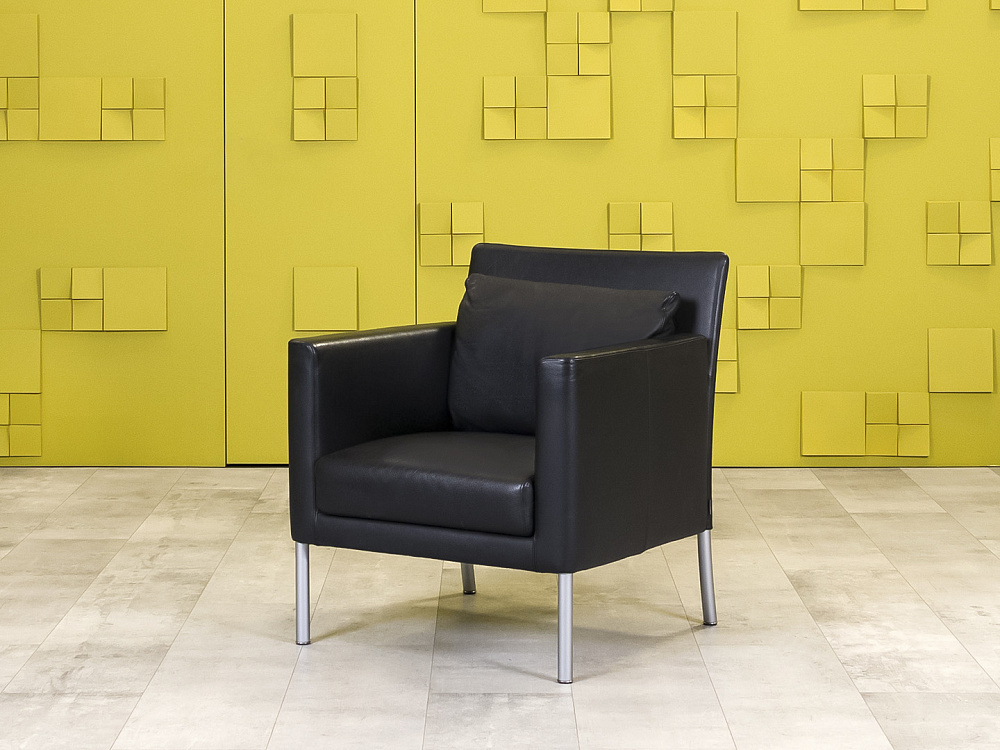 Комплект мягкой мебели WALTER KNOLL 1300x690 Кожа Чёрный Германия_ДНКЧК-190124