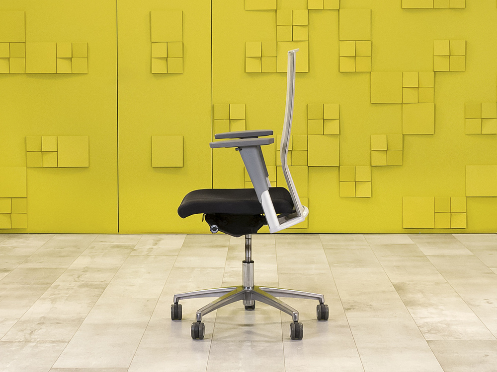 Офисное кресло для персонала на колесах Ткань Чёрный; Серый Италия_КПТЧ10-221124