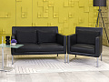 Комплект мягкой мебели WALTER KNOLL 1300x690 Кожа Чёрный Германия_ДНКЧК-190124