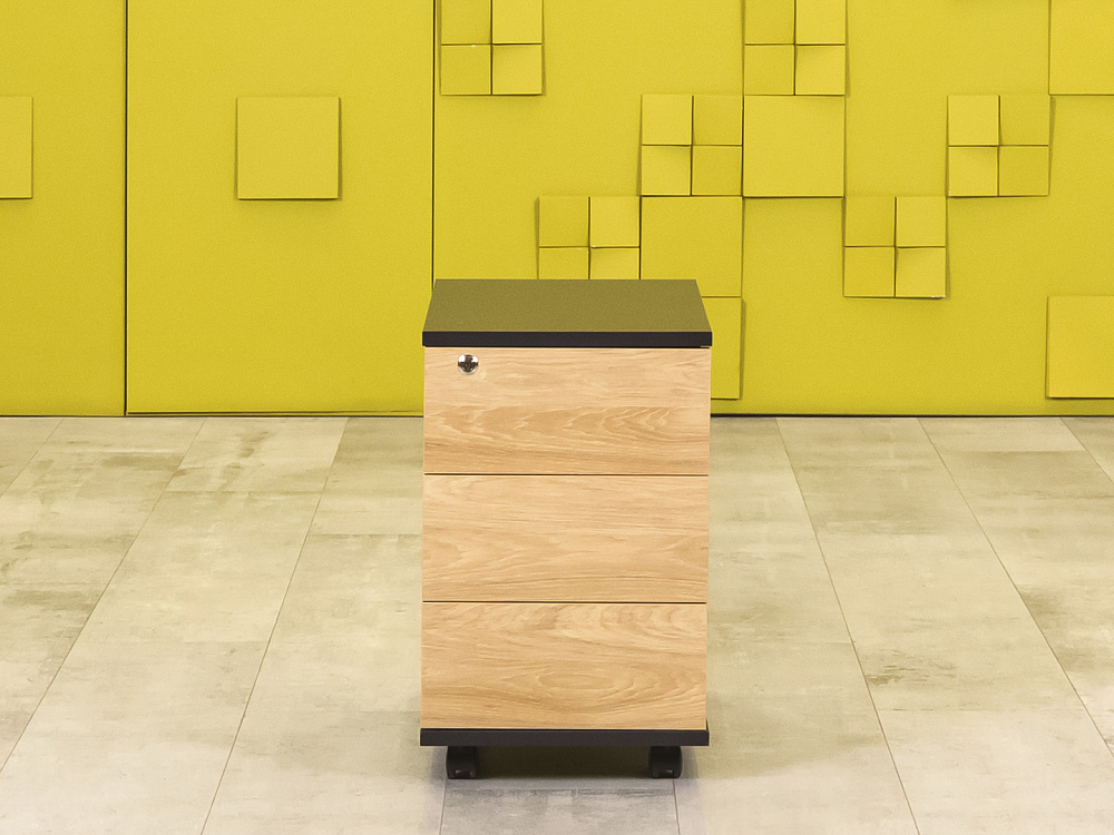 Офисная тумба выкатная  ЛДСП Орех Россия  ТВ3ЯХ-22046