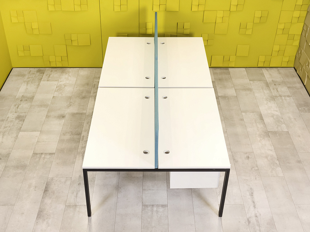 Комплект офисной мебели стол с тумбой  ЛДСП Белый Россия  ГКБ1-19026