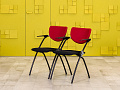 Конференц кресло для переговорной на ножках HAWORTH Ткань Чёрный; Красный Германия_КНТЧ-110823