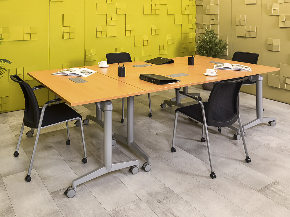 Офисный стол прямой Steelcase ЛДСП Ольха Франция  СППЛ-04026